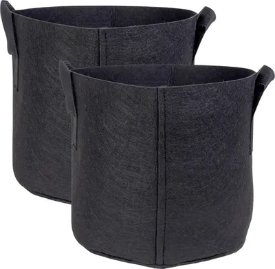 Immagine prodotto di Intirilife 2x borsa per piante in pile da 11 litri - 3 galloni - 25 x 22 cm - Fioriera in pile con maniglie per il trasporto per giardino, serra e molto altro. - Borsa per fioriere