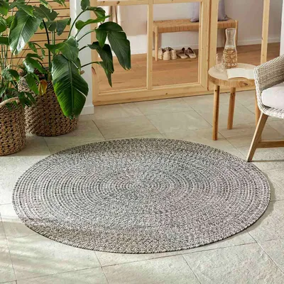 Produktbild von Northrugs Teppich Ø 200 cm Braided Trenzado Mélange