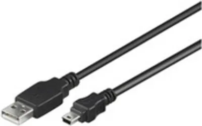 Produktbild von Microconnect USBAMB505, 0,5 m, USB A, Mini-USB B, USB 2.0, Schwarz