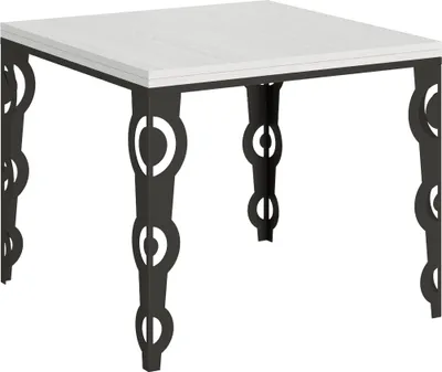 Produktbild von ITAMOBY - Ausziehtisch 90/180x90 cm Karamay Libra Esche weiß Gestell in Anthrazit
