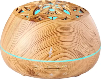 Obrázok produktu pre AROMASOUND LILYWOOD difuzér / zvlhčovač vzduchu s bezdrôtovým reproduktorom Bluetooth a svetelným efektom