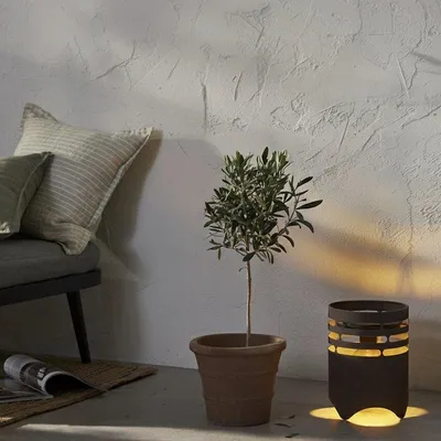 Productafbeelding van Star Trading LED-zonne-lamp, bruin, 25 cm, metaal, bruin