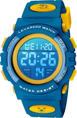 Produktbild von Digital Uhren für Kinder Jungen - 50 M Wasserdicht Sports Outdoor Silikon Armbanduhr mit Wecker/Stoppuhr/LED-Licht/Stoßfest/Datum,Elektronische