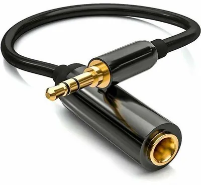 Obrázek produktu pro Stereofonní propojovací kabel 3,5 mm na 6,35 mm (samice), pozlacený hliníkový plášť, délka 30 cm