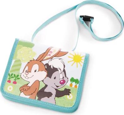 Produktbild von Nici 47352 Brustbeutel Hase, Stinktier, Waschbär Kindergeldbörse 13x10cm Plüsch