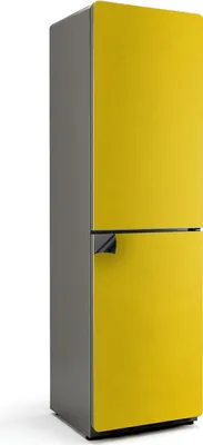 Obrázok produktu pre Farba žltá - Magnetický kryt chladničky - dekoratívna magnetická fólia do kuchyne - magnet na chladničku - samolepiaca magnetická tabuľa - magnetická fólia na dvere chladničky - 60x205 cm