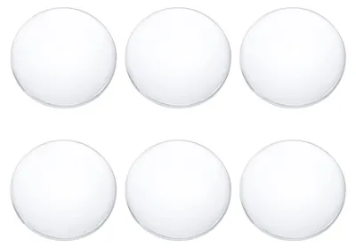 6 Bikonvexlinsen, 3 cm Ø, 5 cm Brennweite, Glas