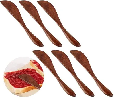 Produktbild von Holz-Buttermessermenge - Spatel - Käsemessermenge - Jamlöffel - Butter-Spatel - Torte-Messer - Küchenhilfsmittel