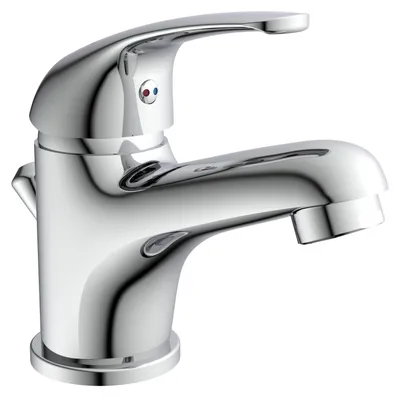Produktbild von SCHÜTTE ATHOS Waschtischarmatur mit Zugstange, Wasserhahn Bad mit Ablaufgarnitur, Chrom