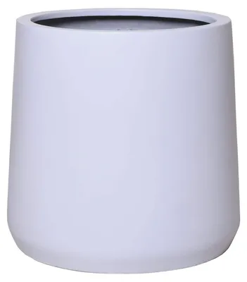Produktbild von VIVANNO Blumentopf Fiberglas VEKRA Rund, Weiß matt - 55x50 cm