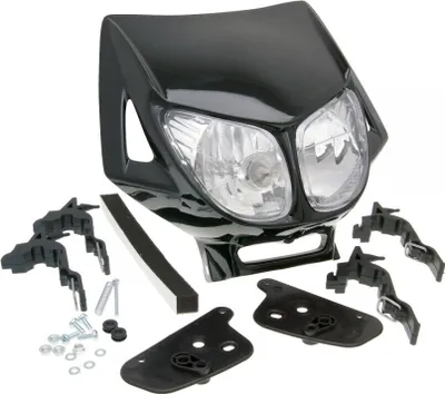 Produktbild von Scheinwerfermaske Enduro Doppeloptik schwarz