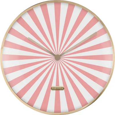 Produktbild von Karlsson - Wanduhr Candy Swirl Dome - Flamingo Pink & weiß - Ø40cm