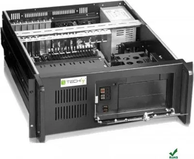 Image de Techly Coffret serveur ATX Rack 19 4U, noir