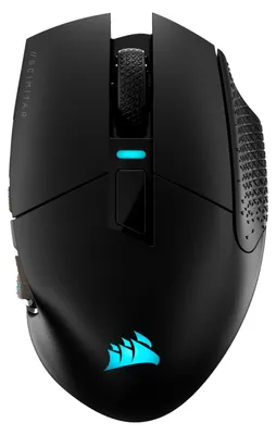 Produktbild von Corsair SCIMITAR ELITE WIRELESS, rechts, Optisch, RF Wireless + Bluetooth + USB Type-C, 26000 DPI, 1 ms, Schwarz