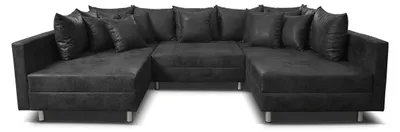 Produktbild von Wohnlandschaft Sofa Couch Ecksofa Eckcouch MF Vintage Anthrazit Minsk XXL