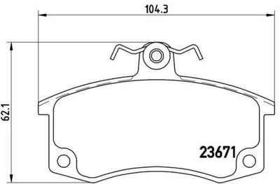Produktbild von Brembo Bremsbelagsatz, Scheibenbremse Vorderachse P 41 004