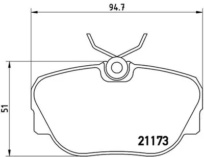 Produktbild von Brembo Bremsbelagsatz, Scheibenbremse Vorderachse P 06 010