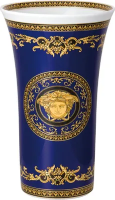 Produktbild von Rosenthal Versace Vasenserie Medusa blau Vase 34 cm