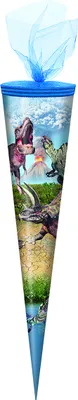 Produktbild von Schultüte / Zuckertüte / 70cm / rund / "Dinotopia"