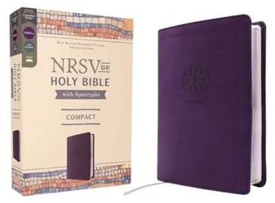 Produktbild von NRSVue, Holy Bible with Apocrypha, Compact, Leathersoft, Purple, Comfort Print