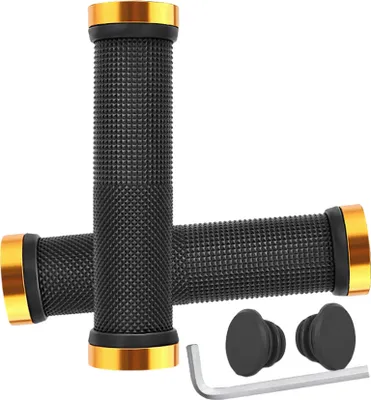 Produktbild von Rutschfeste Fahrradlenkergriffe, Einzelverriegelung Am Fahrradlenker Für Mountain MTB BMX Scooter Beach Cruiser, Ergonomischer Fahrradhandgriff, Passend Für 2,2 Cm Griff Mit Werkzeug (Gelb)