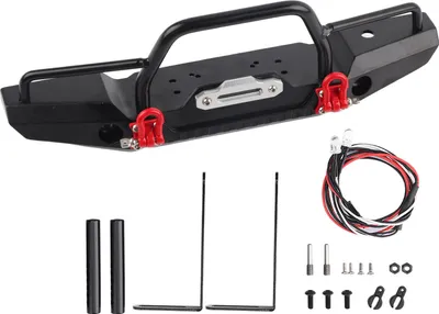 Obrázek produktu pro 1/10 RC Crawler kovový přední nárazník LED světlo pro auto Traxxas TRX-4 SCX10II 90046 (ploché)