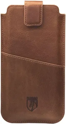 Imagen del producto de Portatarjetas de cuero genuino, color marrón, para 24 tarjetas, ideal para la organización