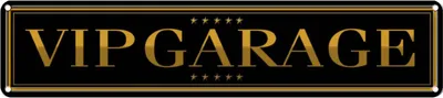 Produktbild von vianmo Blechschild 10x46 cm VIP Garage