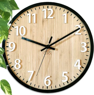 Produktbild von ModernClock, wanduhr groß 30cm wohnzimmer, Stilvoll, Uhr, Wanduhr Bamboo Loft