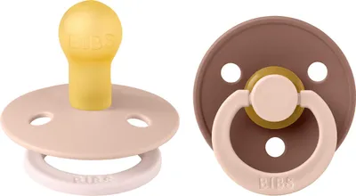 Produktbild von BIBS Studio Fusion Schnuller - 2 Stück - 6-18 Monate - Blush/Woodchuck | BIBS