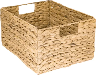 Produktbild von HMF 37241 Aufbewahrungskorb, faltbarer Korb geflochten aus Wasserhyazinthe, Größe L, 36 x 28 x 20 cm