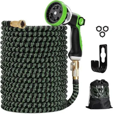 Produktbild von Famanu Gartenschlauch - flexible und langlebige erweiterbare Gartenpumpe 30m