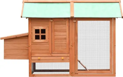Image de vidaXL Cage à poules 170x81x110 cm Bois de pin & de sapin