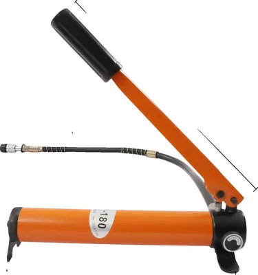 Zdjęcie produktu dla Pompa hydrauliczna, ergonomiczny uchwyt, zbiornik o pojemności 350 cm³, kolor pomarańczowy