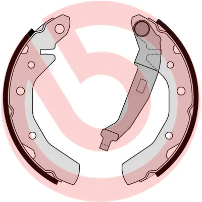 Produktbild von BREMBO Bremsbackensatz Trommelbremse Hinten für CHEVROLET SPARK (M300) 180mm S 10 517