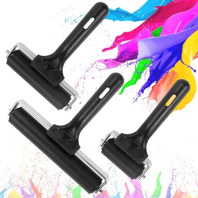 Imagen del producto de Rodillos de goma de 20 cm, para linograbado, aplicación de pintura y como herramienta de pintura