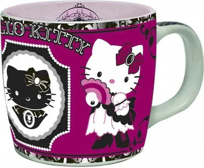 Produktbild von Hello Kitty Oval Tasse Kindertasse Keramik Becher 325 ml im Geschenkkarton