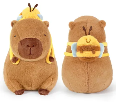 Immagine prodotto di Orsacchiotto capibara, peluche kawaii, cuscino di peluche, giocattolo, cuscino decorativo a forma di ape, 45 cm