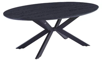 Produktbild von HOME DELUXE Esstisch Oval AVENTIS inkl. Sternfuß - 200 x 120 cm Dark Oak |Küchentisch, Esszimmer, Esszimmertisch