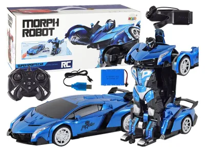 Zdjęcie produktu dla Samochód-robot transformer R/C 1:10 niebieski