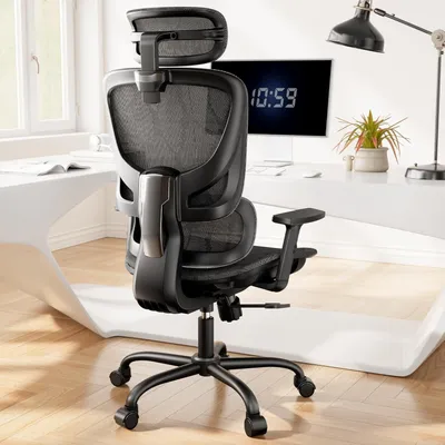 Obrázek produktu pro Ergonomická kancelářská židle - Kancelářská židle s prodyšnou síťovinou - Počítačová židle - Herní židle - Kancelářská židle s vysokým opěradlem