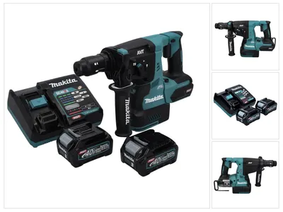 Obrázok produktu pre Akumulátorové kombinované kladivo Makita HR 004 GD2 40 V max. 2,8 J SDS plus XGT Brushless + 2x akumulátor 2,5 Ah + nabíjačka