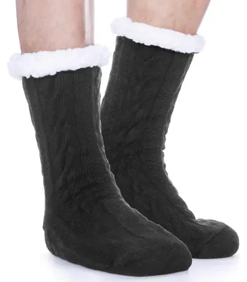 Produktbild von Herren Kuschelsocken Stoppersocken Warm Dicke Thermosocken 42-46 Schwarz
