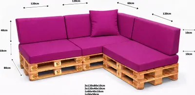 Obrázok produktu pre Setgarden Veľké paletové vankúše, sada 8 ks, vonkajšie, 120 x 80 x 10 cm, sedacie vankúše + opierkové vankúše, 120 x 40 x 10 cm, 1 ks, ružové