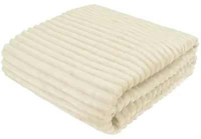 Produktbild von Decke, 170 x 210 cm - Wendbare Decke - Kuscheldecke - Patchworkdecke - Cremefarben - Weich und warm