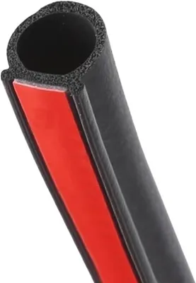 Imagen del producto de Junta de goma en forma de D, 5 metros, 16x16 mm, autoadhesiva, para automóviles