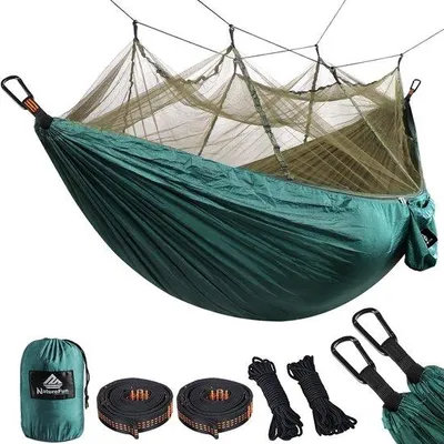Produktbild von Famanu Campinghängematte mit Moskitonetz - Ultraleicht, 300 kg Tragkraft (275 x 140 cm)