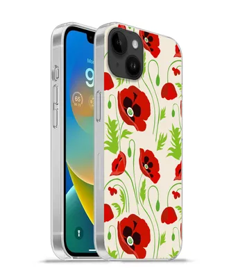 Produktbild von MuchoWow® Handyhülle Schutzhülle Hülle für Apple iPhone 14 Plus - Soft case Blumen - Mohn - Muster Silikon Softcase Handy Hülle - Abbildung