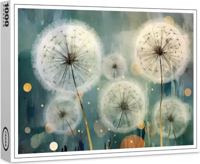 Produktbild von raxxa Premium-Puzzle "Abstrakte Pusteblumenlandschaft", 1000 Teile