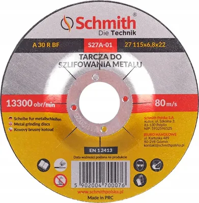 Obrázek produktu pro Schmith brusný kotouč na kov 115x6,8x22 mm - lamelový kotouč